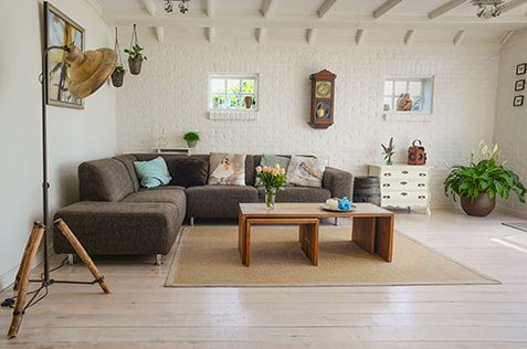 An image of beautiful organised living room in an airbnb apartment